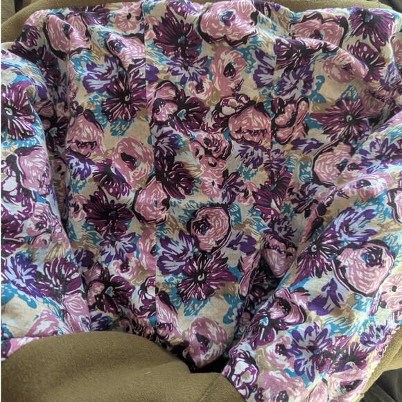 Downeast Basics Bohochic Green Peacoat Floral Lining Small - Picture 4 of 4